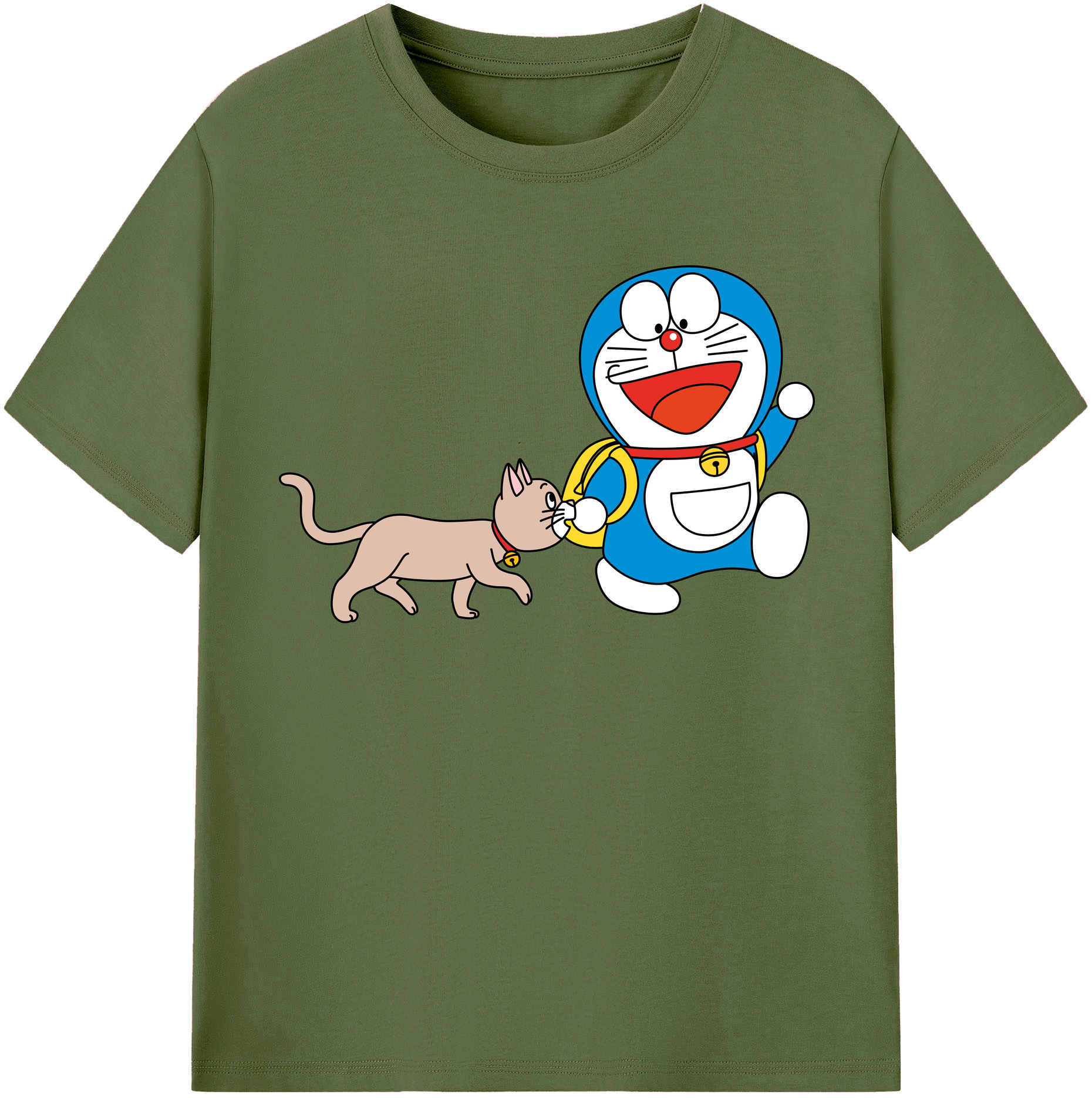 （画像用） ドラえもん Doraemon 綿100％半袖Tシャツ（フロントプリント）